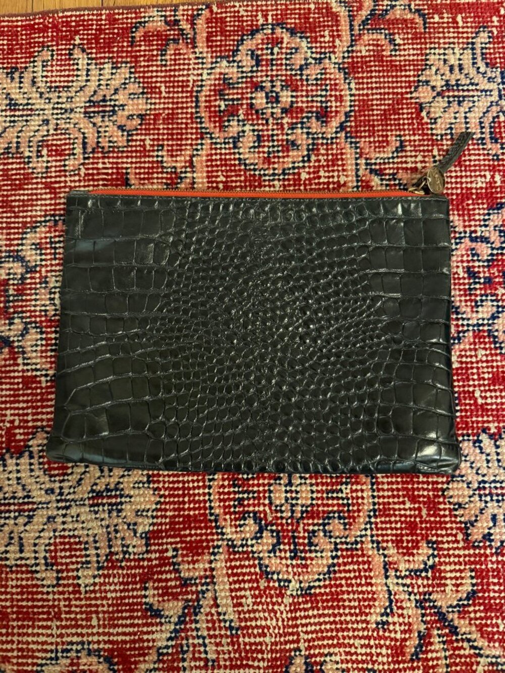 Clare V navy clutch